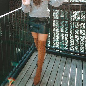 Goodnight Macaroon Suede Over the Knee Marlo Boots